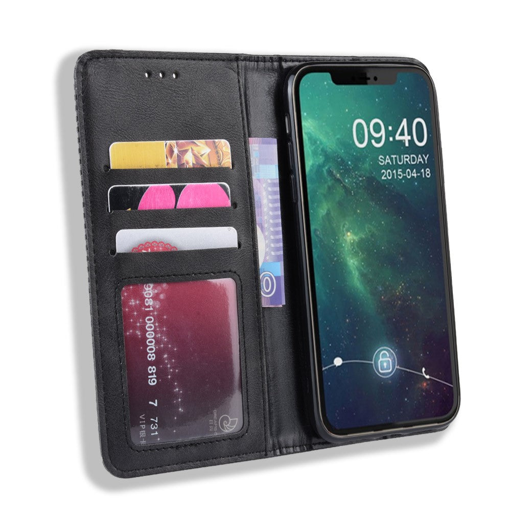 Auto-absorbed Retro PU Leather Cover for iPhone 12 Pro Max 6.7 inch