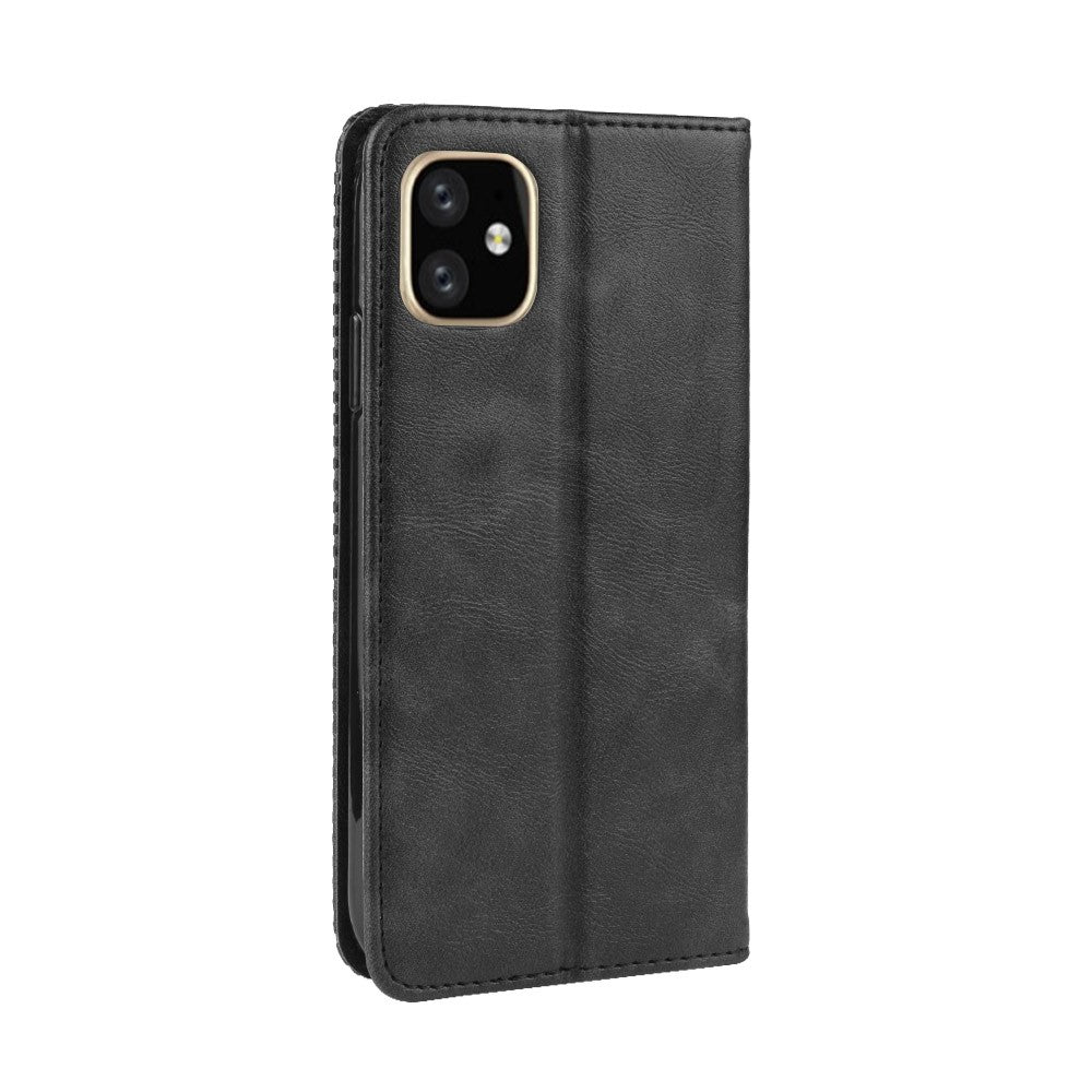 Auto-absorbed Retro PU Leather Cover for iPhone 12 Pro Max 6.7 inch
