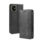 Auto-absorbed Retro PU Leather Cover for iPhone 12 mini
