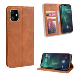 Auto-absorbed Retro PU Leather Cover for iPhone 12 mini