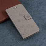 Imprint Butterfly Flowers Leather Wallet Phone Cover for iPhone 12 Pro 6.1 inch