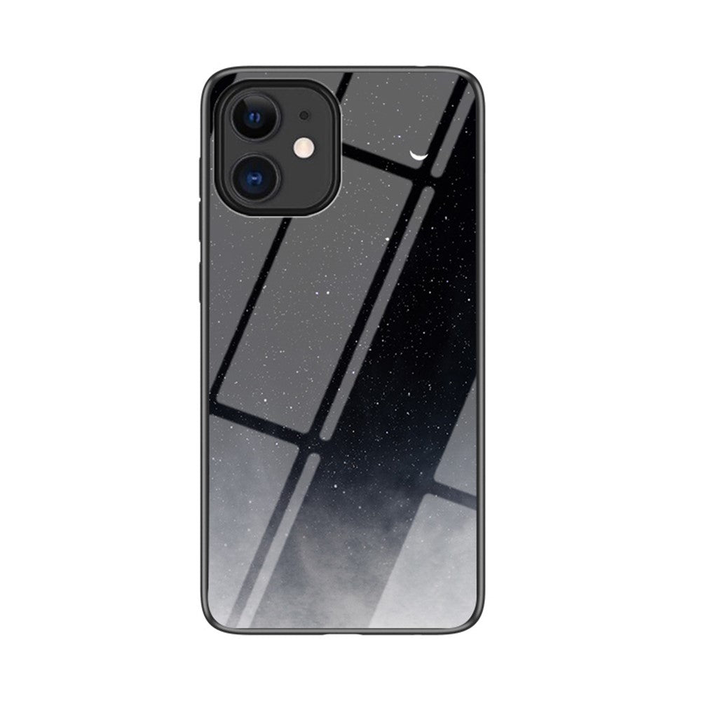 Starry Sky Pattern Tempered Glass + PC + TPU Combo Back Case for iPhone 12 mini