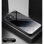 Starry Sky Pattern Tempered Glass + PC + TPU Combo Back Case for iPhone 12 mini