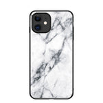 Marble Texture Tempered Glass + PC + TPU Hybrid Case for iPhone 12 mini