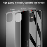Karbonfibertekstur Glasbagside + TPU kombinationscover til iPhone 12/12 Pro 6,1 tommer