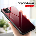Färgtonat skal i härdat glas + PC + TPU hybridskal för iPhone 12 Pro/12