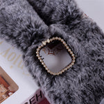 Adorable Long Ears Rabbit Shape Fur Coated Soft TPU Phone Case for Apple iPhone 12 mini