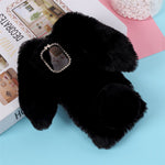 Rabbit Shape Fluffy Fur Coated TPU Protection Case for iPhone 12 Pro/12