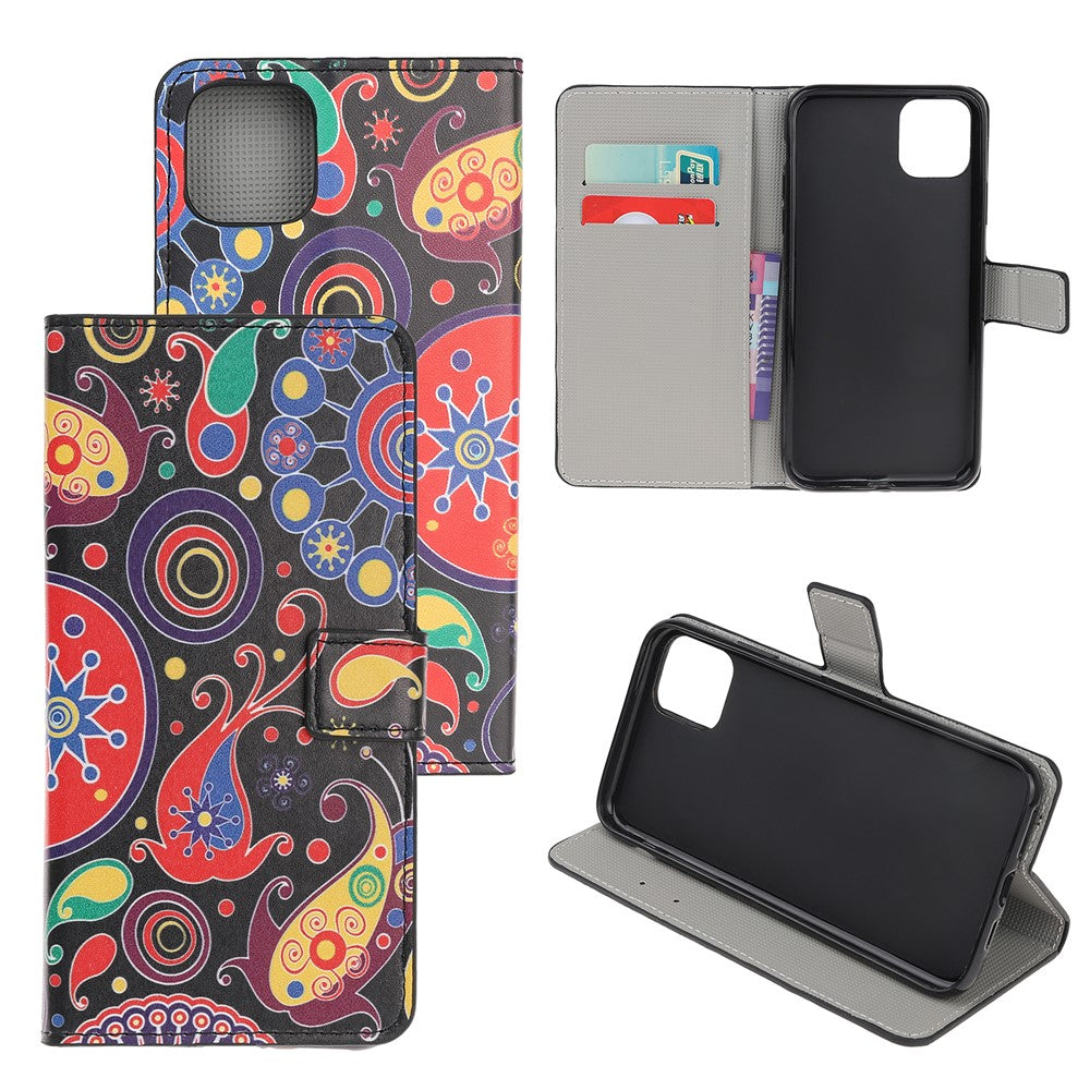 Pattern Printing Leather Wallet Case for iPhone 12 mini