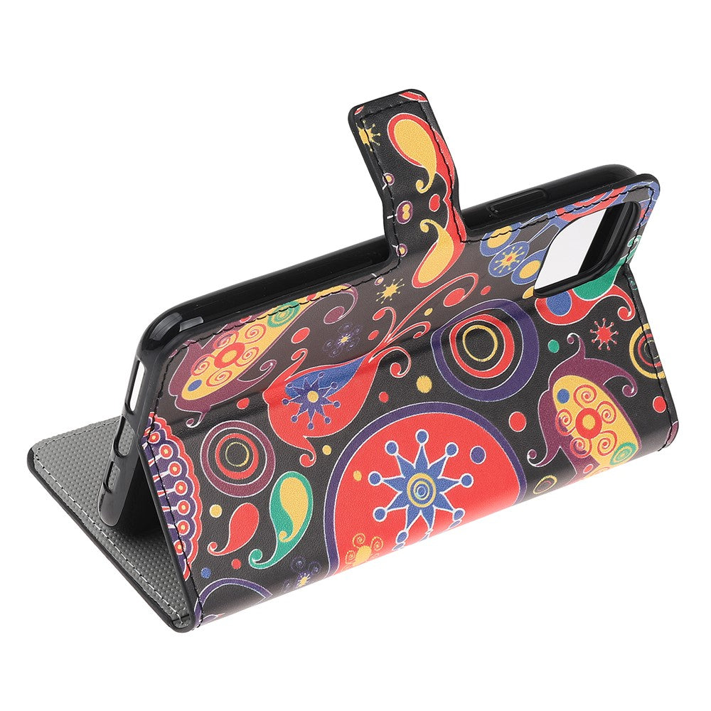 Pattern Printing Leather Wallet Case for iPhone 12 mini