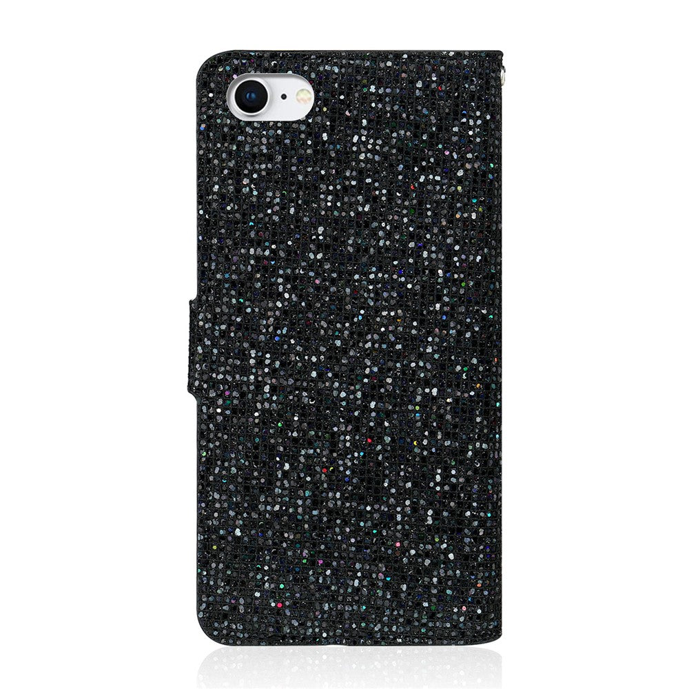 Glittery Powder Splicing Wallet Stand læderetui til iPhone SE (2020)/SE (2022)/8/7 4.7 tommer