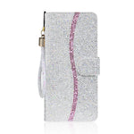Glittery Powder Splicing Wallet Stand læderetui til iPhone SE (2020)/SE (2022)/8/7 4.7 tommer