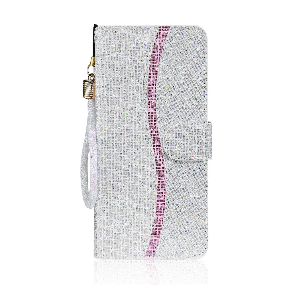 Glittery Powder Splicing Wallet Stand læderetui til iPhone SE (2020)/SE (2022)/8/7 4.7 tommer