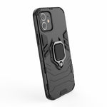 Cool Guard Finger Ring Kickstand PC + TPU Hybrid Shell for iPhone 12 Pro/12