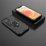 Cool Guard Finger Ring Kickstand PC + TPU Hybrid Shell for iPhone 12 Pro/12