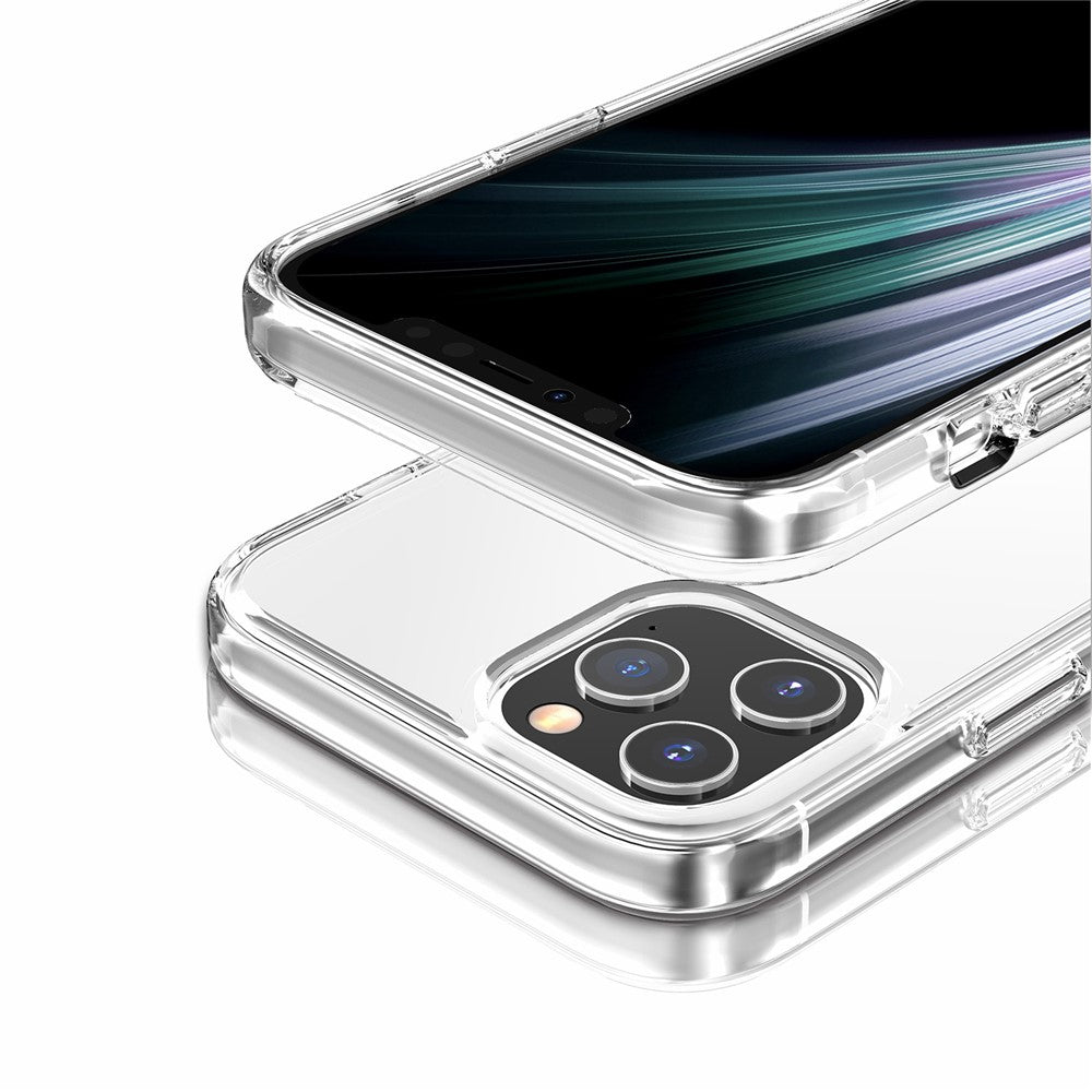 Anti-Fingerprint Clear PC+TPU Hybrid Phone Case for iPhone 12 mini