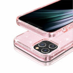 Glittery Powder Bling Case for iPhone 12 Pro Max 6.7 inch, Hard PC Flexible TPU Hybrid Back Shell