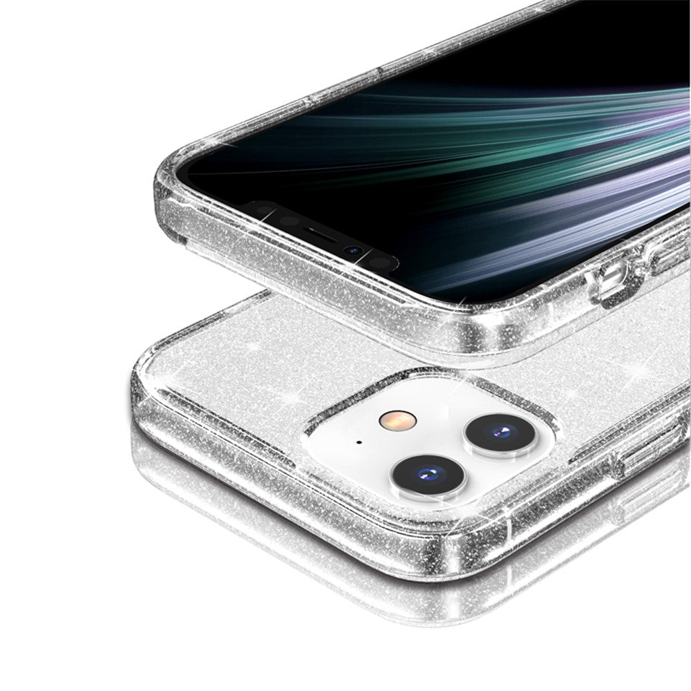 Glittery Powder PC+TPU Hybrid Back Shell for iPhone 12 mini
