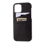 Double Card Slots PU Leather Coated PC Cover for iPhone 12 mini 5.4 inch