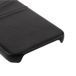 Double Card Slots PU Leather Coated PC Cover for iPhone 12 Pro Max 6.7-inch