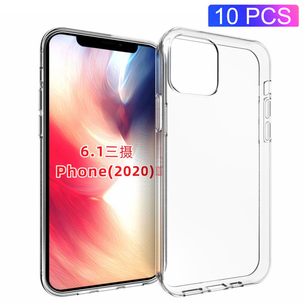 10 st/förpackning Anti-vattenstämpel innerfodral med lätt, smalt och mjukt TPU-skydd för iPhone 12 Pro/12