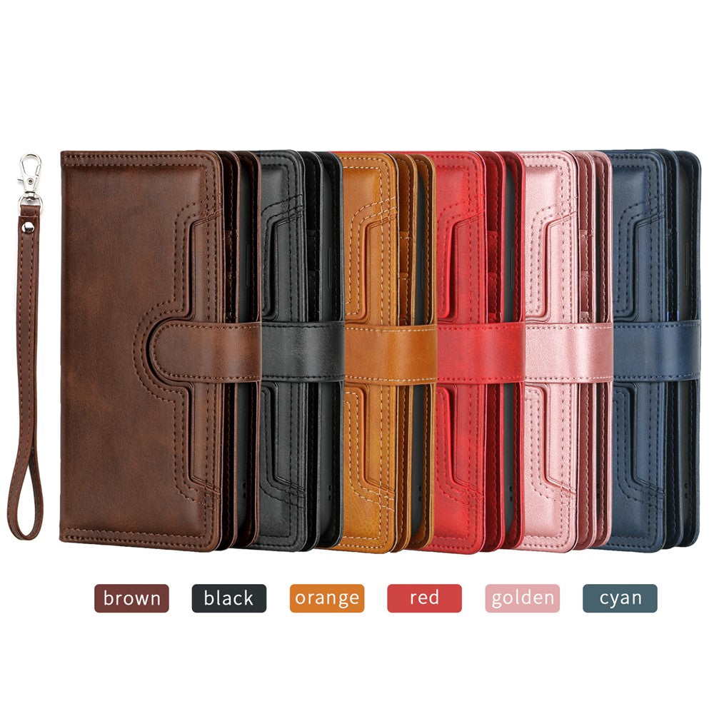 Multiple Card Slots Split Leather Phone Cover Case for iPhone 12 mini 5.4 inch