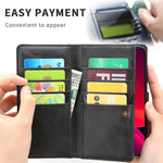 Anti-scratch Shockproof Multiple Card Slots Split Leather Phone Cover Phone Bag Case for iPhone 12 Pro/12