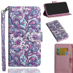 Light Spot Decor Pattern Printing Wallet Stand Leather Case with Strap for iPhone 12 mini