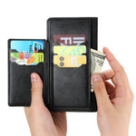 Zipper Pocket Leather Stand Case with Card Slots for iPhone 12 Pro Max 6.7 inch