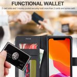LC.IMEEKE Leather Wallet Case Cell Phone Cover for iPhone 12