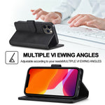 LC.IMEEKE Leather Wallet Case Cell Phone Cover for iPhone 12