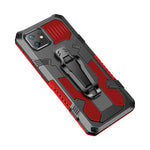 Cool Warrior PC+TPU+Metal Phone Cover with Kickstand Belt Clip for iPhone 11 6.1 inch