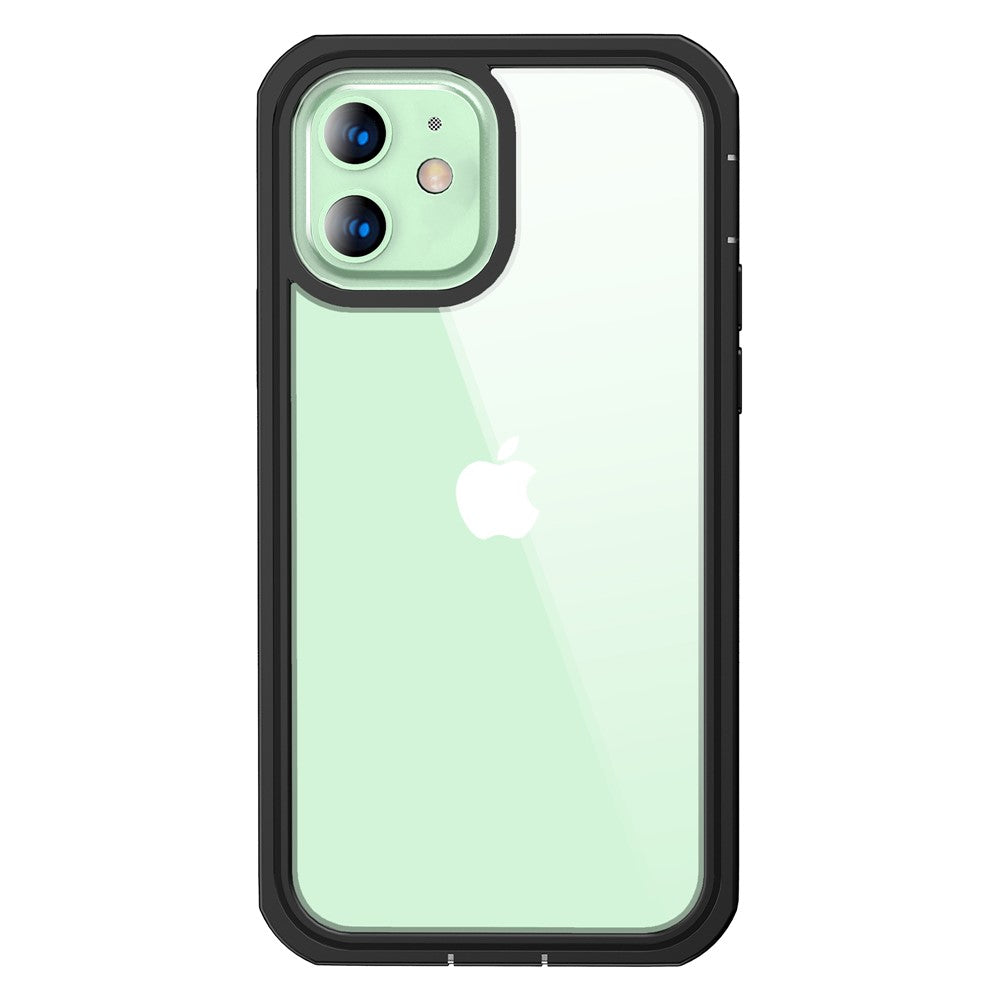 Til iPhone 12 mini 5,4 tommer fuld beskyttelse, anti-fald hard PC telefoncover med indbygget PET skærmfilm