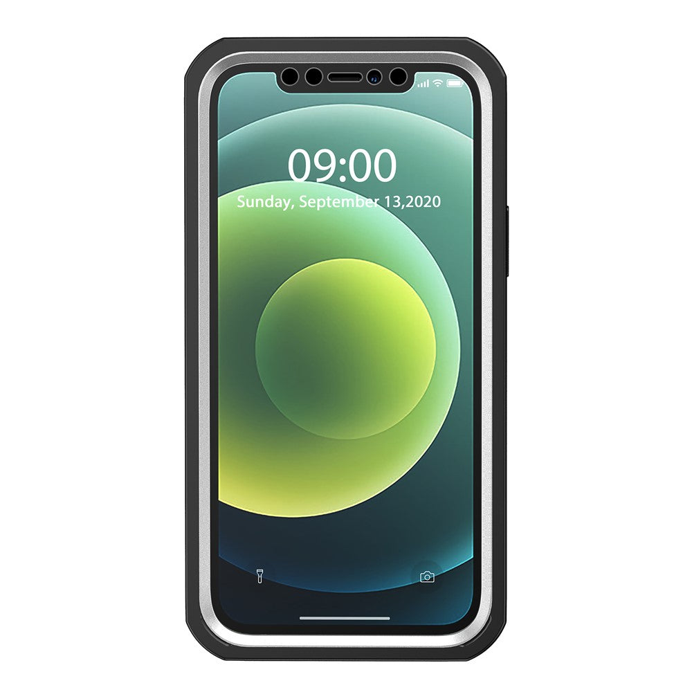 Til iPhone 12 mini 5,4 tommer fuld beskyttelse, anti-fald hard PC telefoncover med indbygget PET skærmfilm