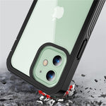 Til iPhone 12 mini 5,4 tommer fuld beskyttelse, anti-fald hard PC telefoncover med indbygget PET skærmfilm