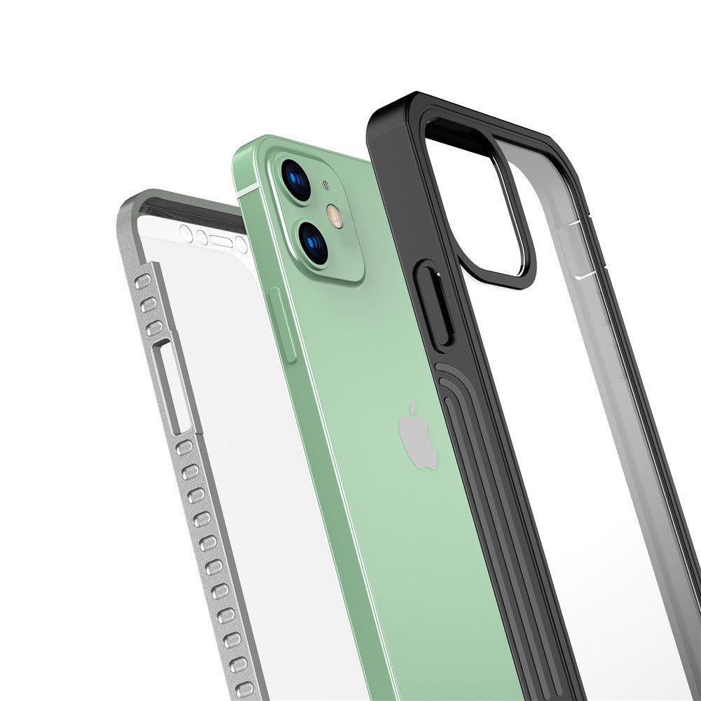 Til iPhone 12 mini 5,4 tommer fuld beskyttelse, anti-fald hard PC telefoncover med indbygget PET skærmfilm