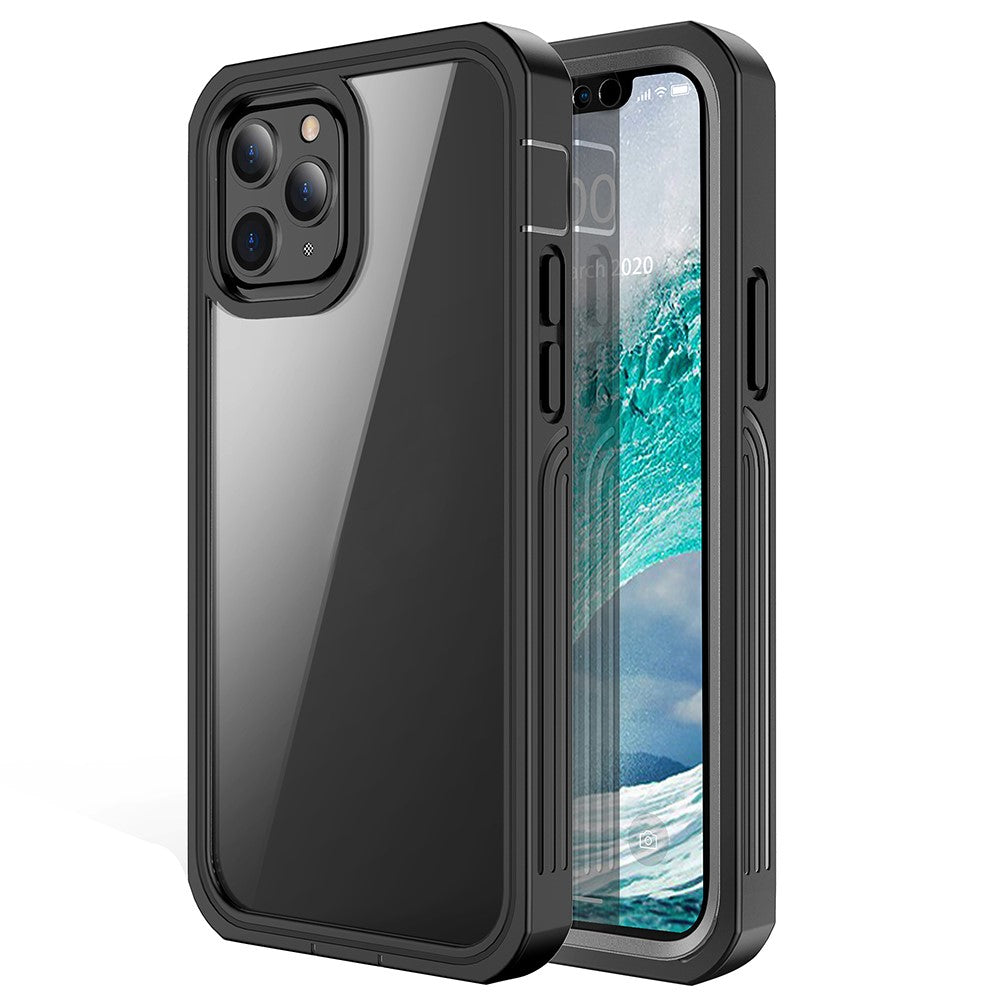 iPhone 12 Pro Max 6,7 tum Heltäckande Hårt PC-mobilskal med PET-skärmskydd