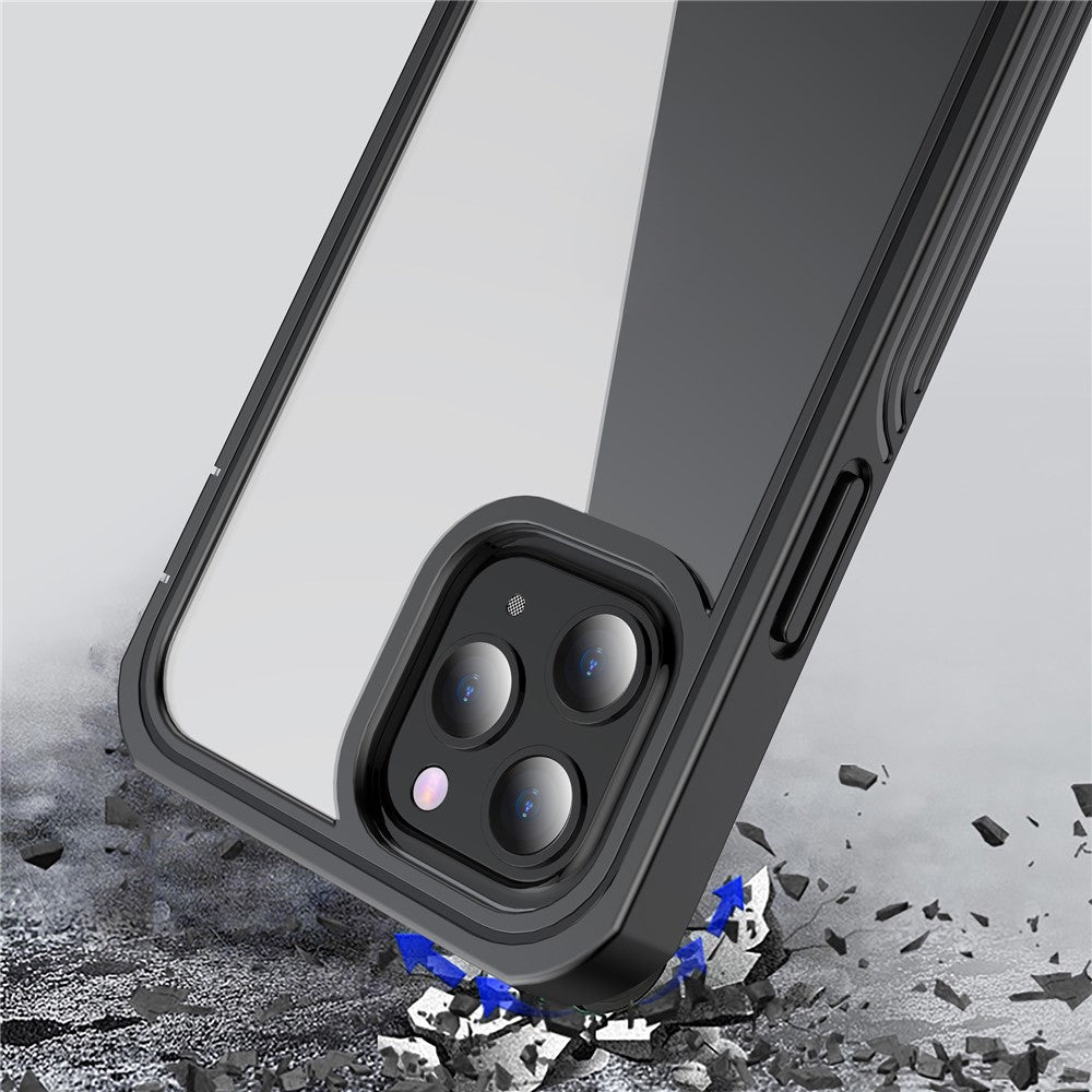 For iPhone 12 Pro Max 6.7 inch Full-body Protection Hard PC Phone Case Cover with PET Screen Protector