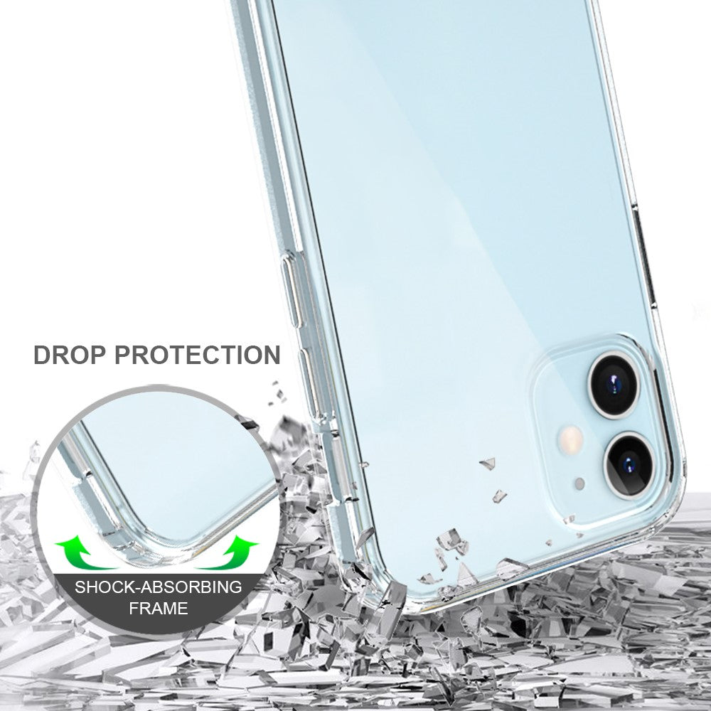 Anti-scratch Acrylic + TPU Hybrid Clear Mobile Phone Case for iPhone 12 mini