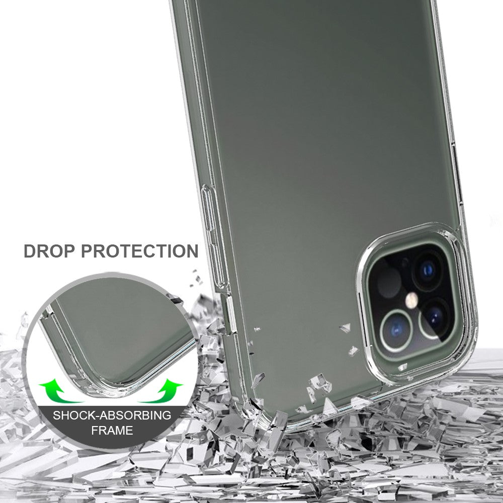 Anti-scratch Acrylic + TPU Hybrid Clear Protection Case for iPhone 12 Pro Max 6.7 inch