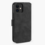 DG.MING Retro Style Leather Wallet Stand Case for iPhone 12 mini