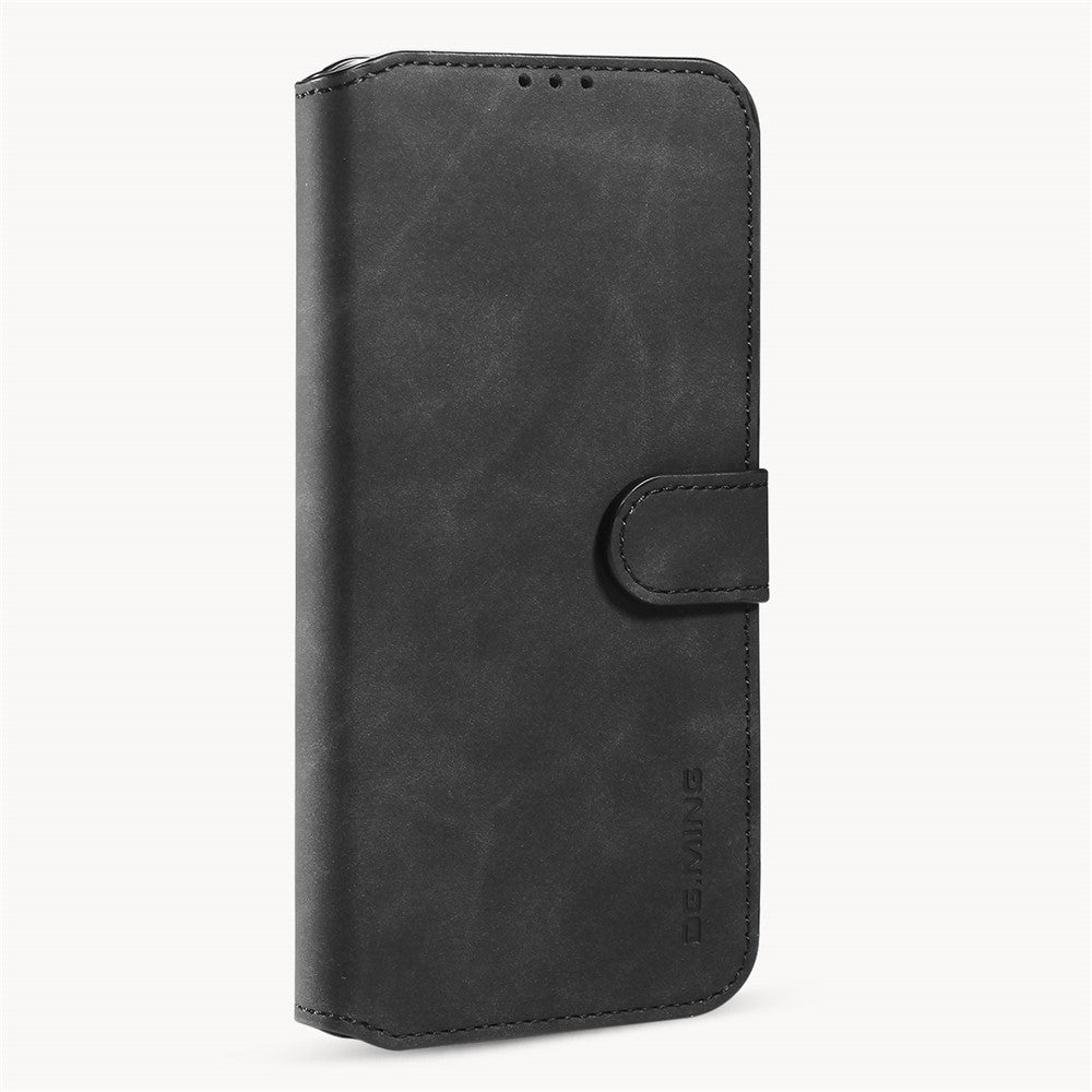 DG.MING Retro Style Leather Wallet Shell for iPhone 12 Pro/12