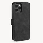 DG.MING Retro Style Leather Wallet Shell for iPhone 12 Pro/12