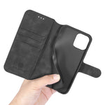 DG.MING Retro Style Leather Wallet Shell for iPhone 12 Pro/12