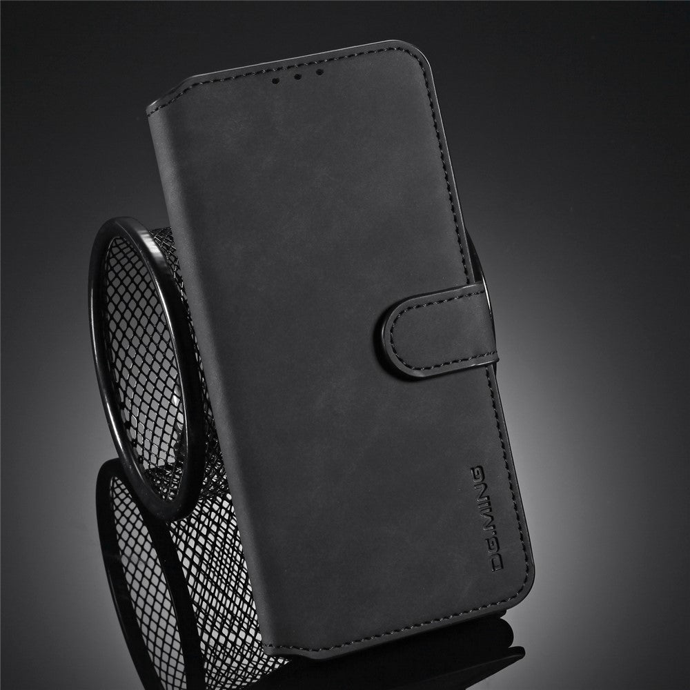 DG.MING Retro Style Leather Wallet Shell for iPhone 12 Pro/12