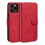 DG.MING Retro Style Leather Wallet Shell for iPhone 12 Pro/12