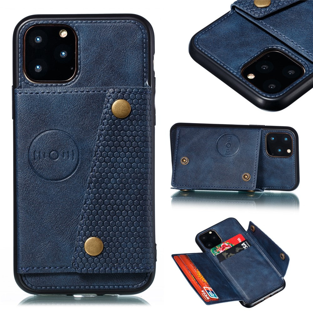 PU-læderbelagt TPU Cover [Indbygget magnetisk plade til bil] til iPhone 12 Pro Max 6,7 tommer