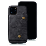 PU Leather Coated TPU Cover [Built-in Vehicle Magnetic Sheet] for iPhone 12 Pro/12