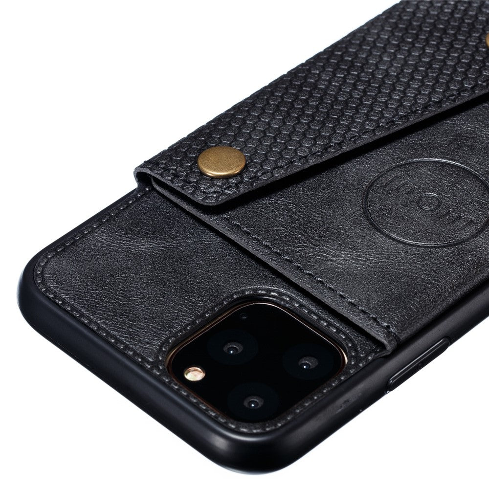 PU Leather Coated TPU Cover [Built-in Vehicle Magnetic Sheet] for iPhone 12 Pro/12
