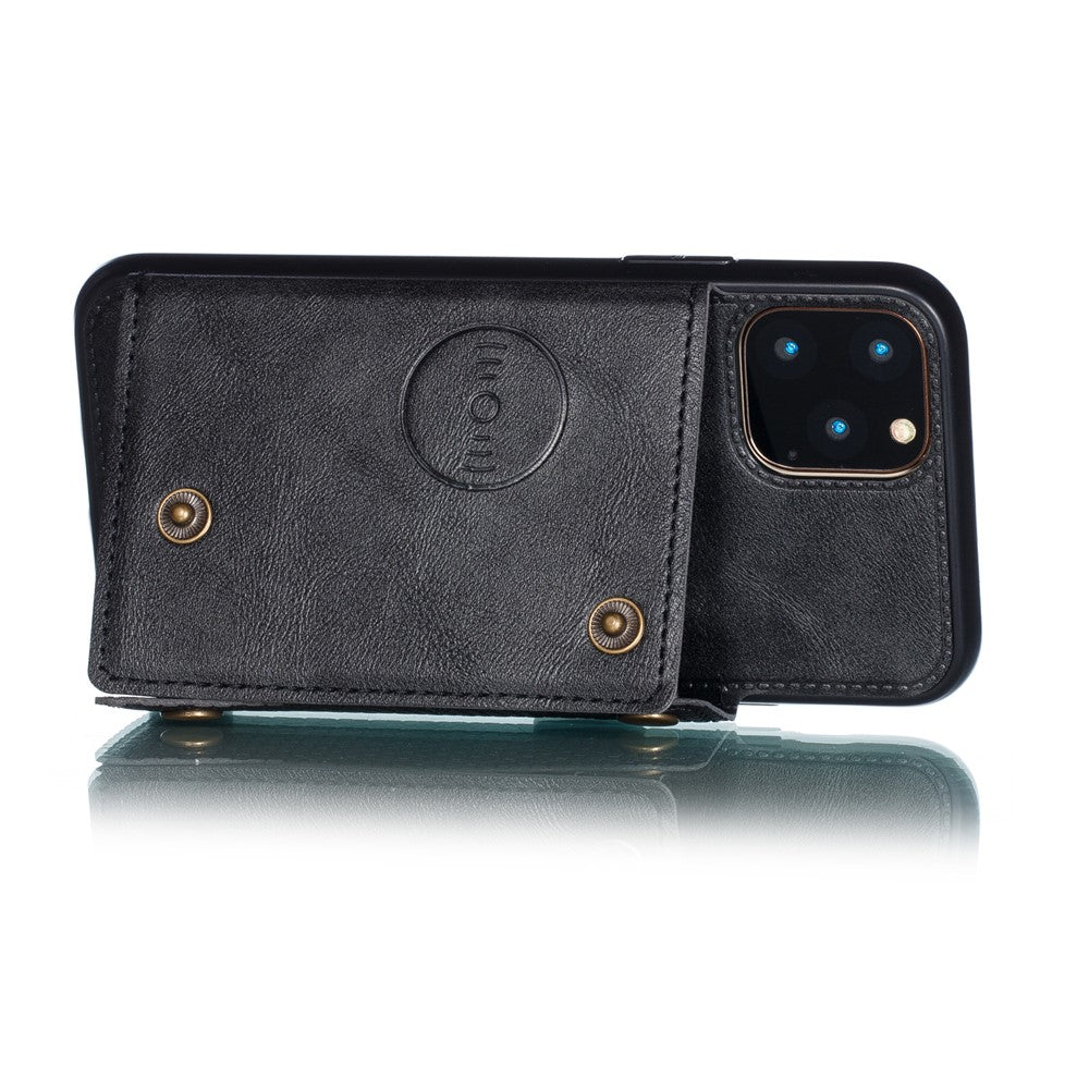 PU Leather Coated TPU Cover [Built-in Vehicle Magnetic Sheet] for iPhone 12 Pro/12